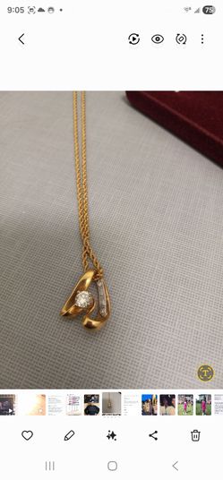 14kt  gold Diamond Pendant