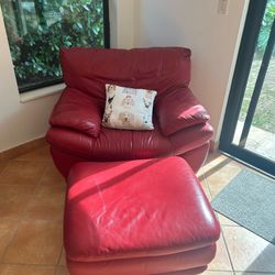 Leather sofa set