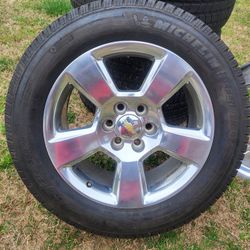 Full Set Michelin Tires & Chevy 20 Inch Rims