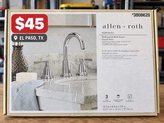 NEW allen + roth Townley Chrome Widespread Faucet – $45