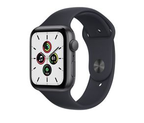 Brand new in box never used Apple Watch SE (2nd Gen) GPS, 44mm 32gb Space Gray Aluminum Case with Midnight Sport Band. No cell service compatible.