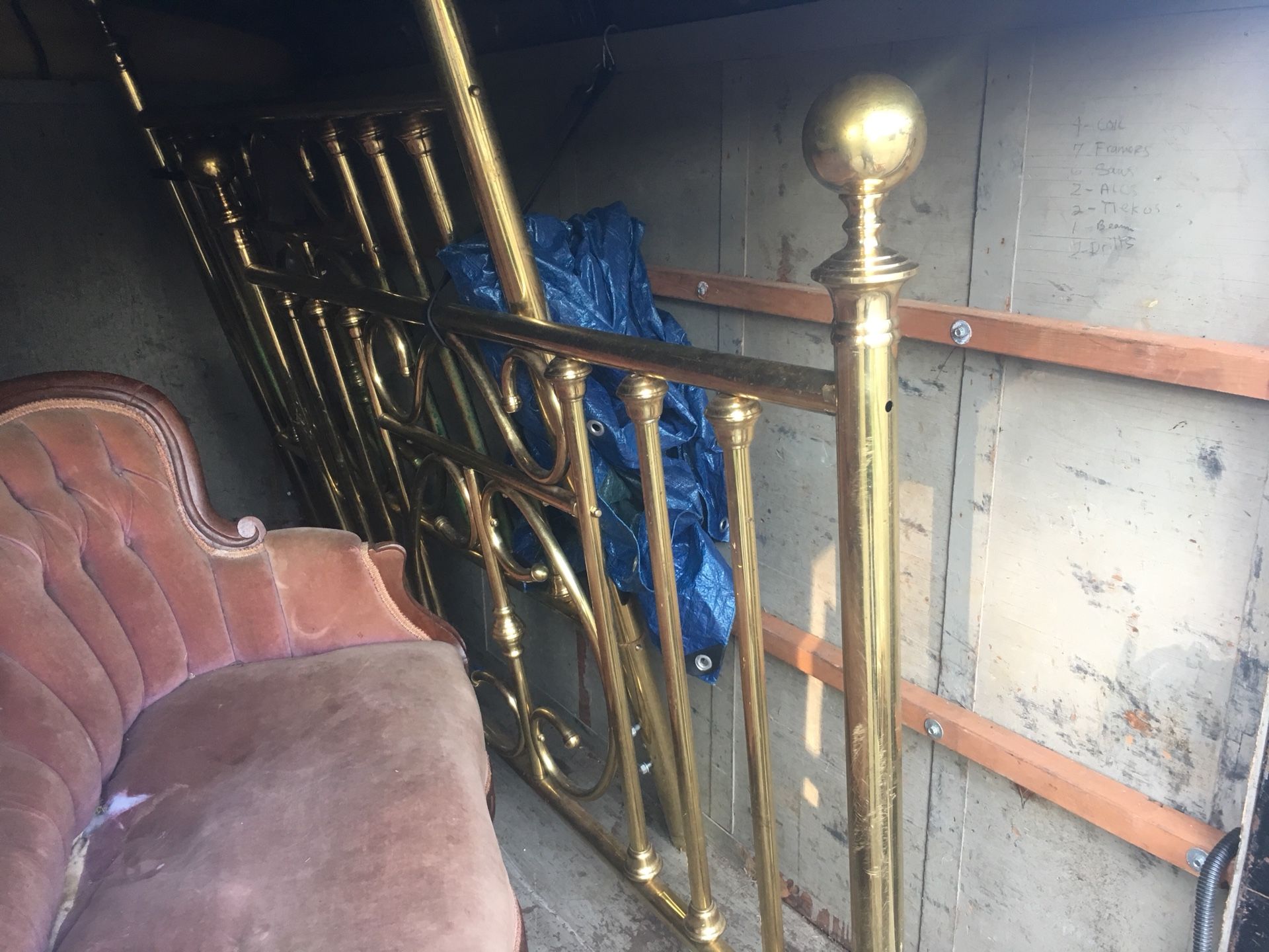 Vintage brass queen bed