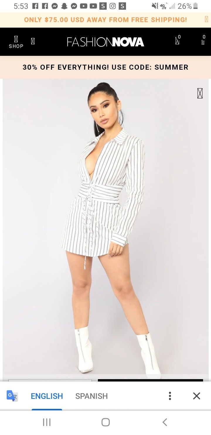 Well Suited Striped Shirt Dress