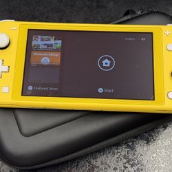 Nintendo Switch Lite Yellow Handheld Console With Carry Case