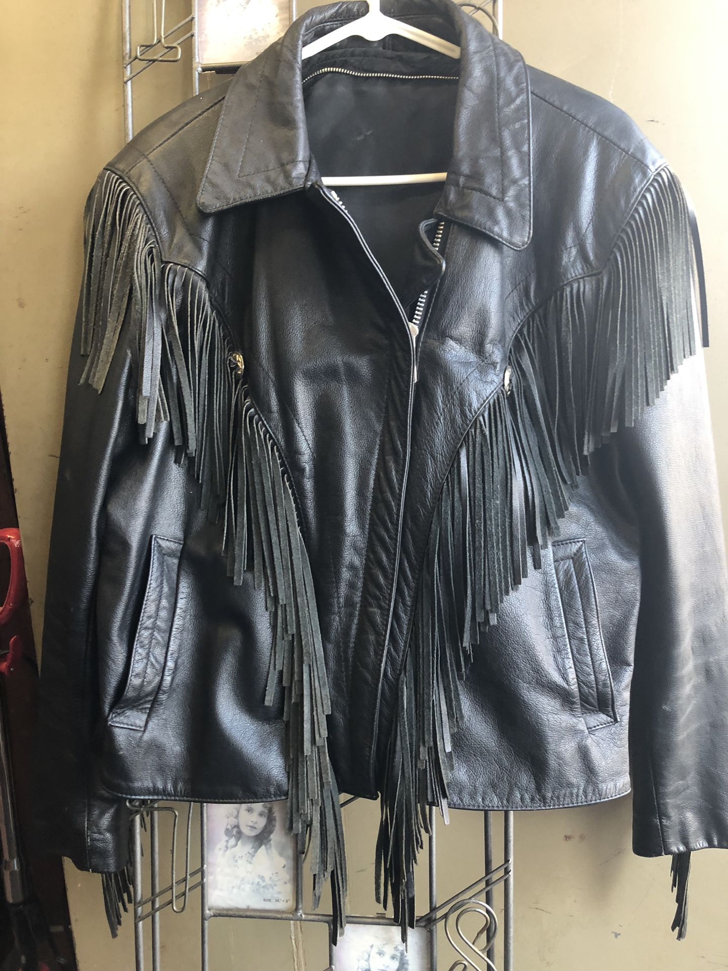 Leather jacket medium size excellent condition size