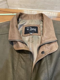 Remy MENS LEATHER DOUBLE COLLAR JACKET