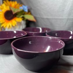 4 Collectible Living Colors Stoneware Bowls EPC