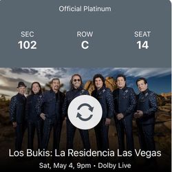 2 Ticket Los Bukis La Residencia Las Vegas May 4 