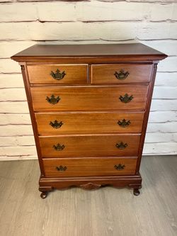 Vintage Wood Chippendale Dresser