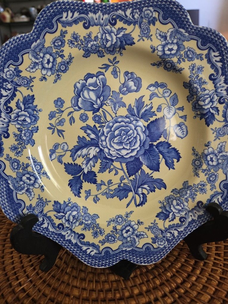Spode " British Flowers-Rosa" Spode Blue Room Collection