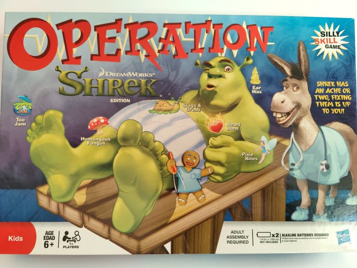 Operation Game Shrek Glow In The Dark Edition Blockbuster Exclusive 