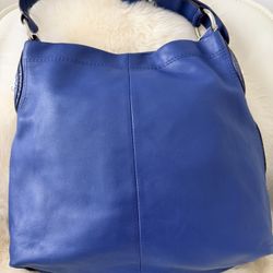 Coach Blue Leather Bag - Spacious Rare Cobalt Color 