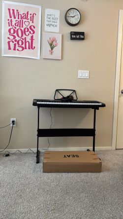 61-Key Electronic Keyboard with Stand, Headphones & Power Adapter