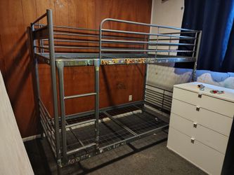 Moving sale! Grey Metal Bunk Bed Good Condition
