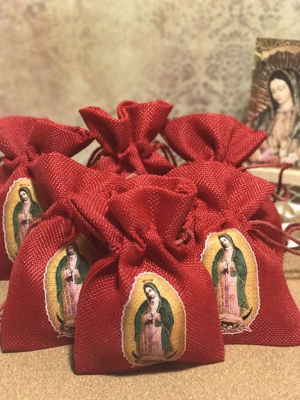 Set of 6 party Favor Bags - Virgen de Guadalupe