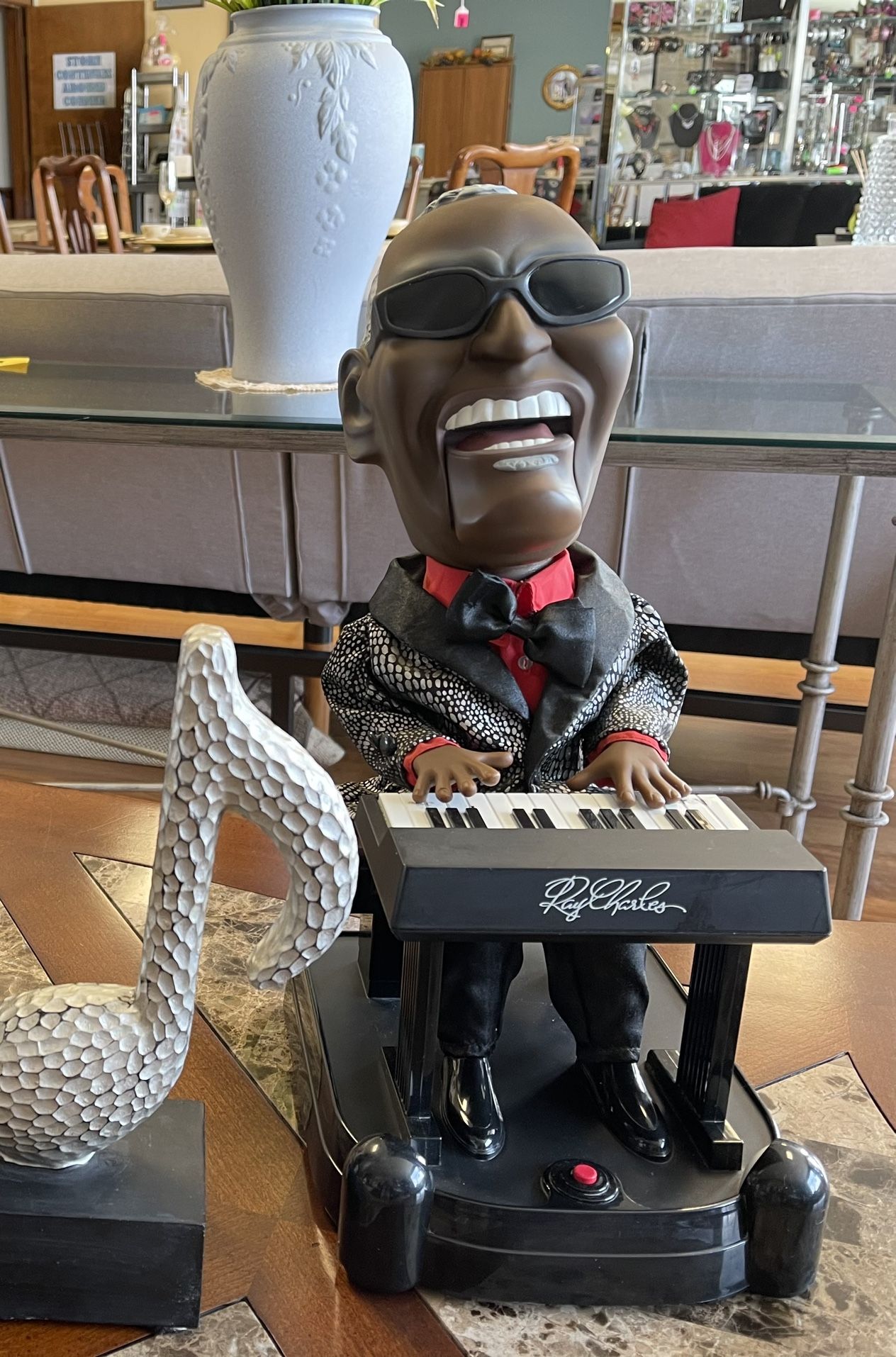 Ray Charles Singing & Swinging Animated Musical Toy Doll Figurine Collectible