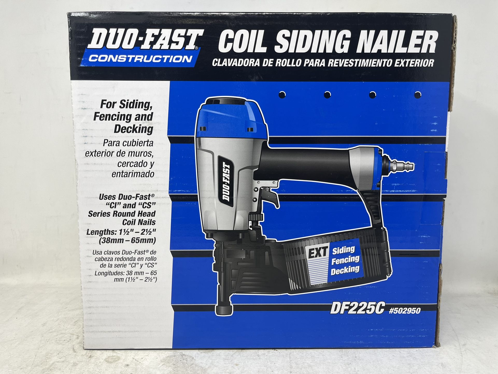 Duo Fast DF225C Coil Siding Nailer Pneumatic 0 Degree