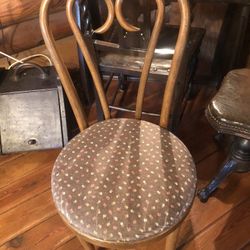 Antique Chair With Padded Seat