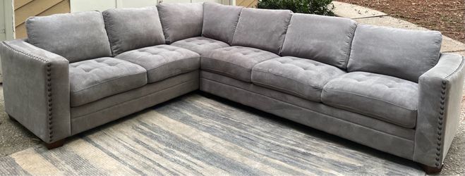 Gray 2pc Thomasville sectional