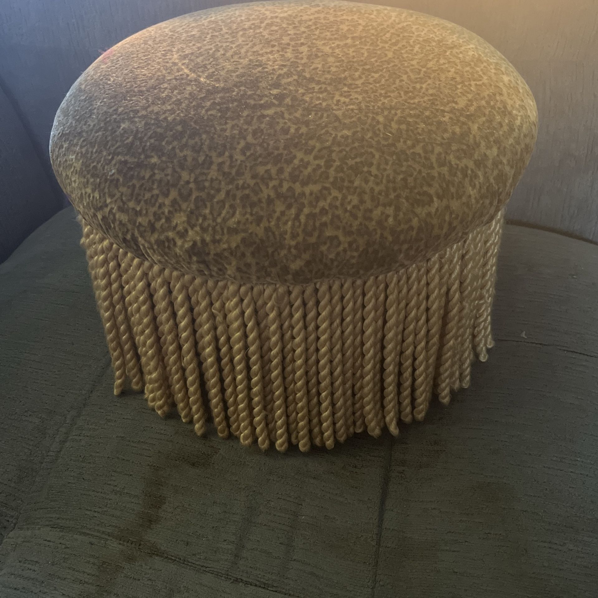 Velvety Faux Fur Footstool