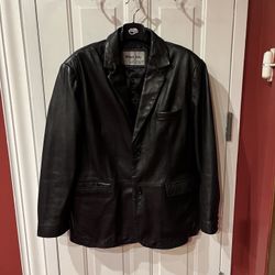 Whet blu Black Leather Men’s Jacket XXL