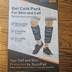 Shin Splint Ice Packs for Injuries Resuable Gel, Calf Ice Pack Wrap Cold Compression Sleeve for Runner, Shin Splints Leg Pain Relief Support Cold Pack