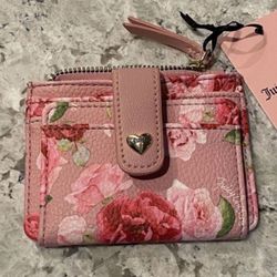 Red & Pink Roses ID/Card Wallet Juicy Couture