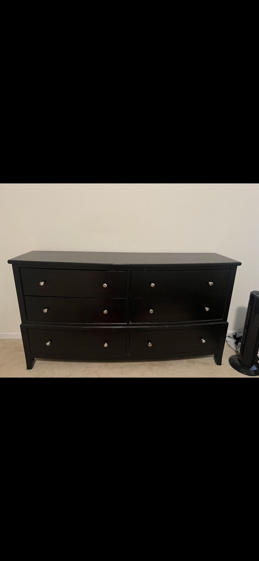 Black Solid Dresser