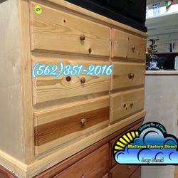 Natural 6 Drawer Pinewood Dresser