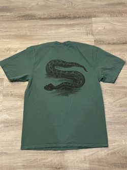 Stussy green snake t shirt size M