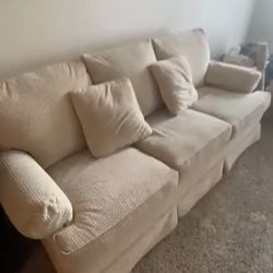 Beige Cloth Sofa 