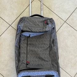 New Andrew Marc New York Rolling Duffle Bag Luggage Suitcase Gray