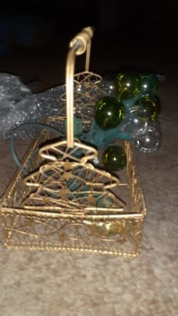 Gold wire basket lights