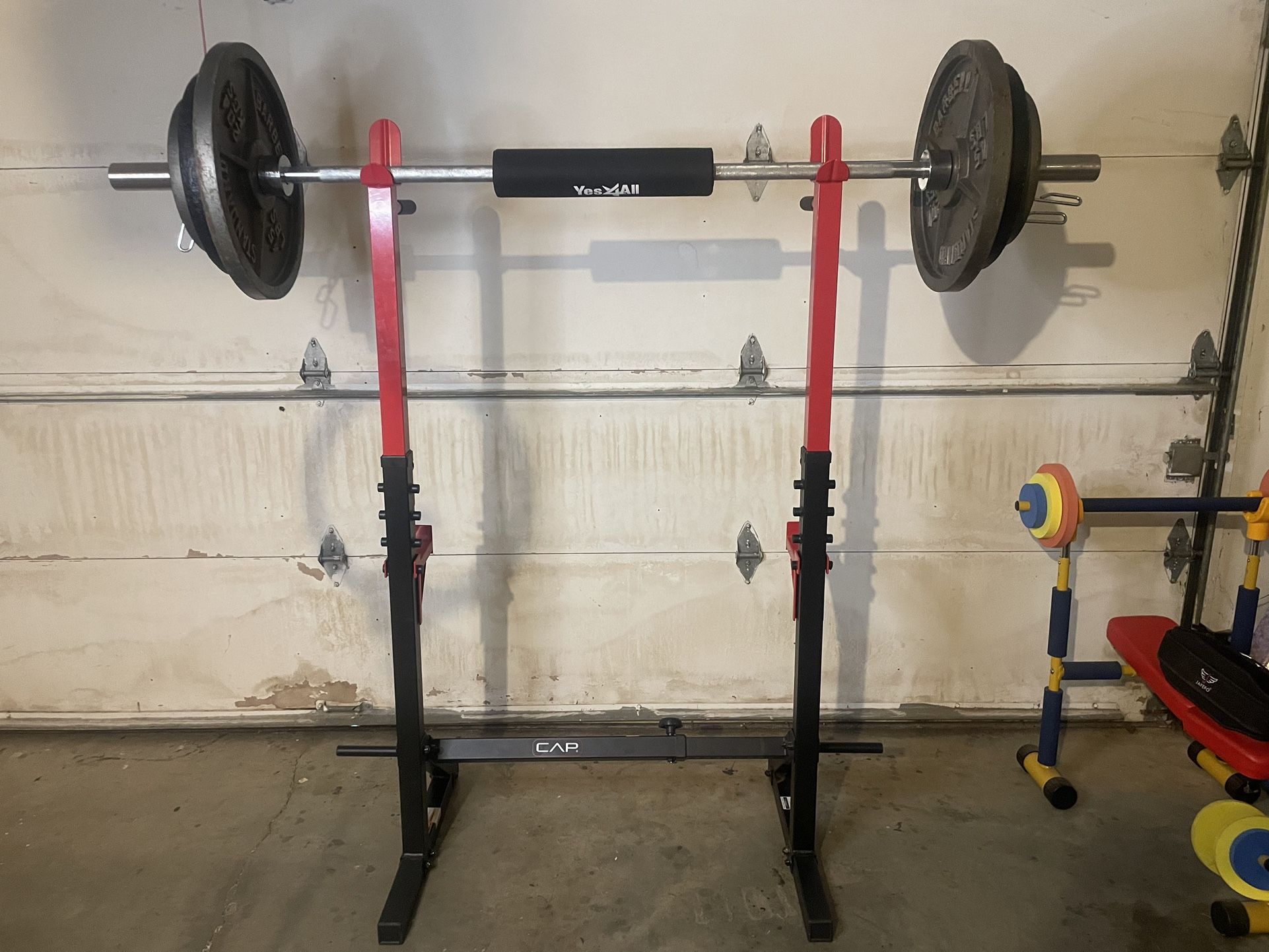 Barbell Weight Set with Rack