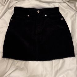 Black Corduroy Skirt