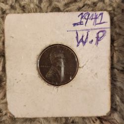 1941 Lincoln Wheat Penny With Errors