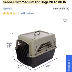 Large/extra large dog/pet crate. Top Paw® Portable Dog Carrier Pet Kennel, 28" Medium for Dogs 20 to 30 lb