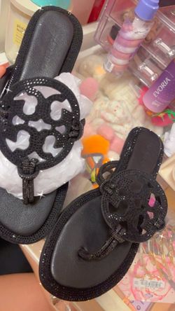 tory burch black slides 🖤