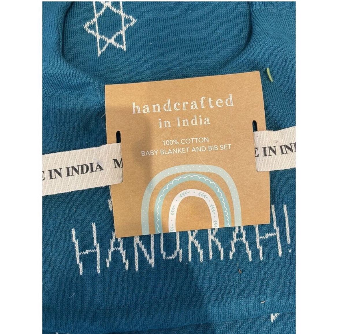 Baby First Hanukkah Blanket And Bib