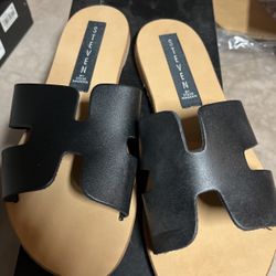 Black Leather Sandals 