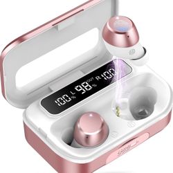  Ear Buds Wireless Bluetooth Earbuds Bluetooth 5.3 Headphones with 4 ENC Noise Cancelling Mic Powerful Bass In-Ear Earbuds with LED Displ