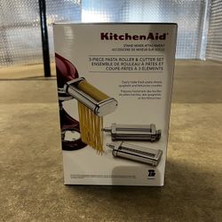 KitchenAid Stand Mixer*, the 3-Piece Pasta Roller and Cutter Set 