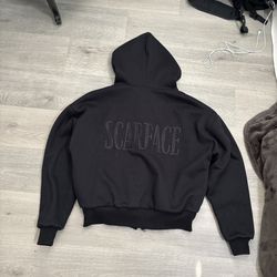 All Black Scarface X ShoePalace ZipUp Hoodie