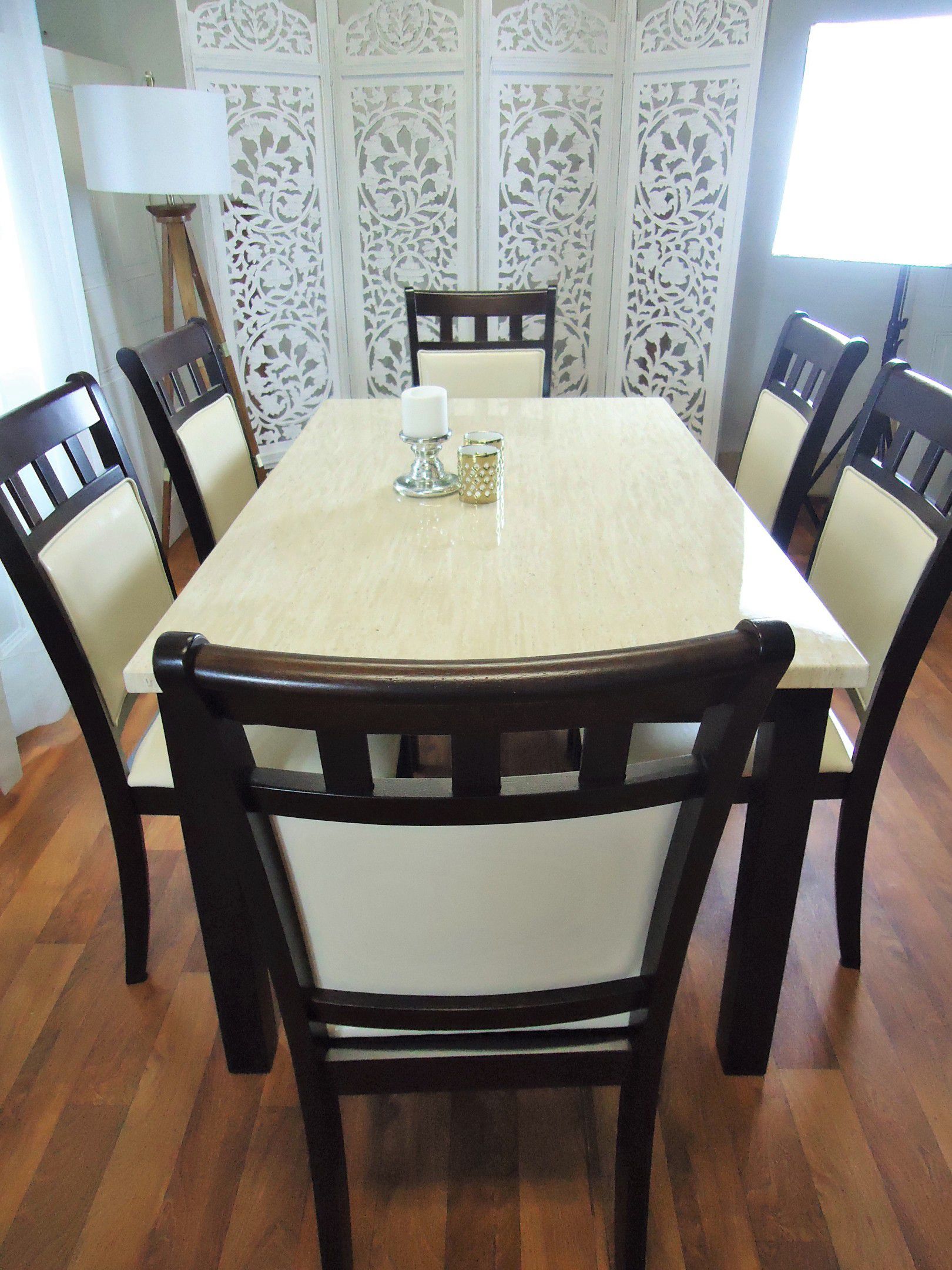 Dining table set Marble table 6 chairs