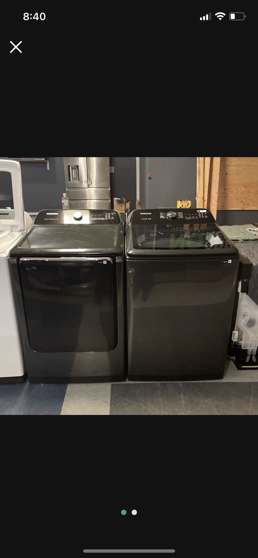 Samsung Large Capacity Washer And Gas Dryer Set‼️‼️