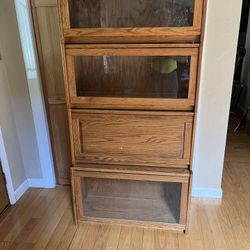 Oak Barrister Book Cases, Bookshelves 