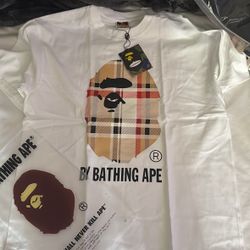 White Bape X Burberry Xl