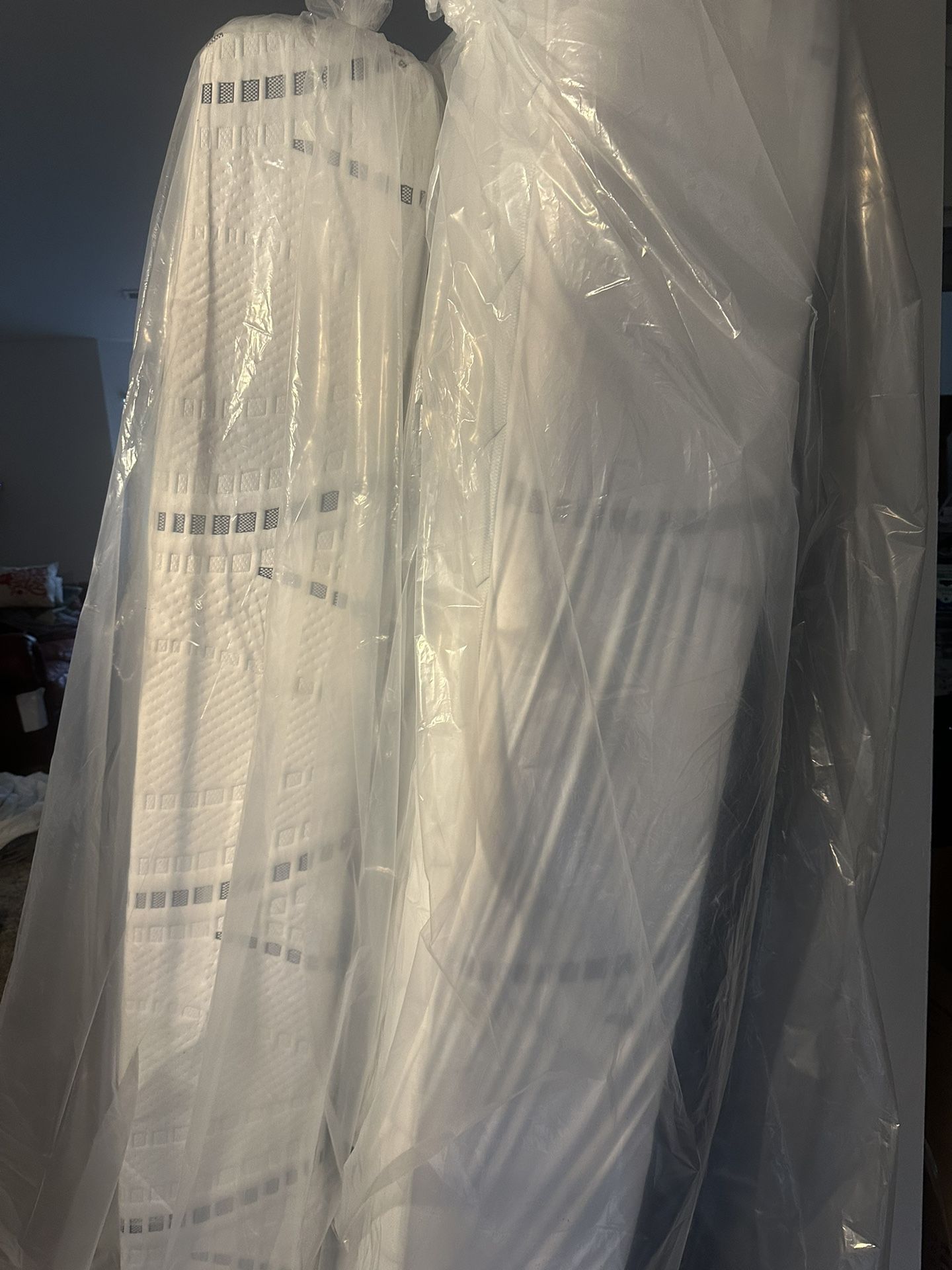 Two Full Mattress With Platform Frame