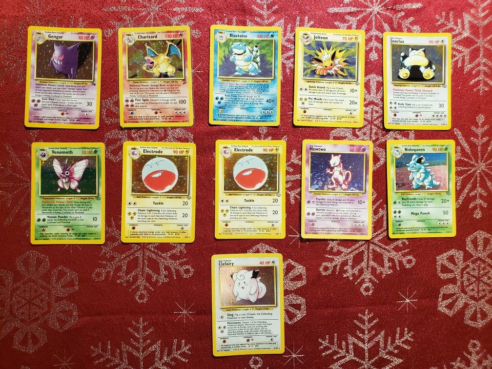 Pokemon Cards Base Set, Base Set2, Jungle, Fossil
