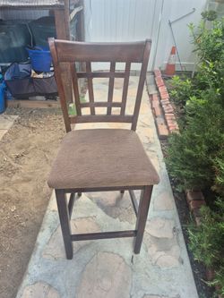 2 High Chairs Brown wood